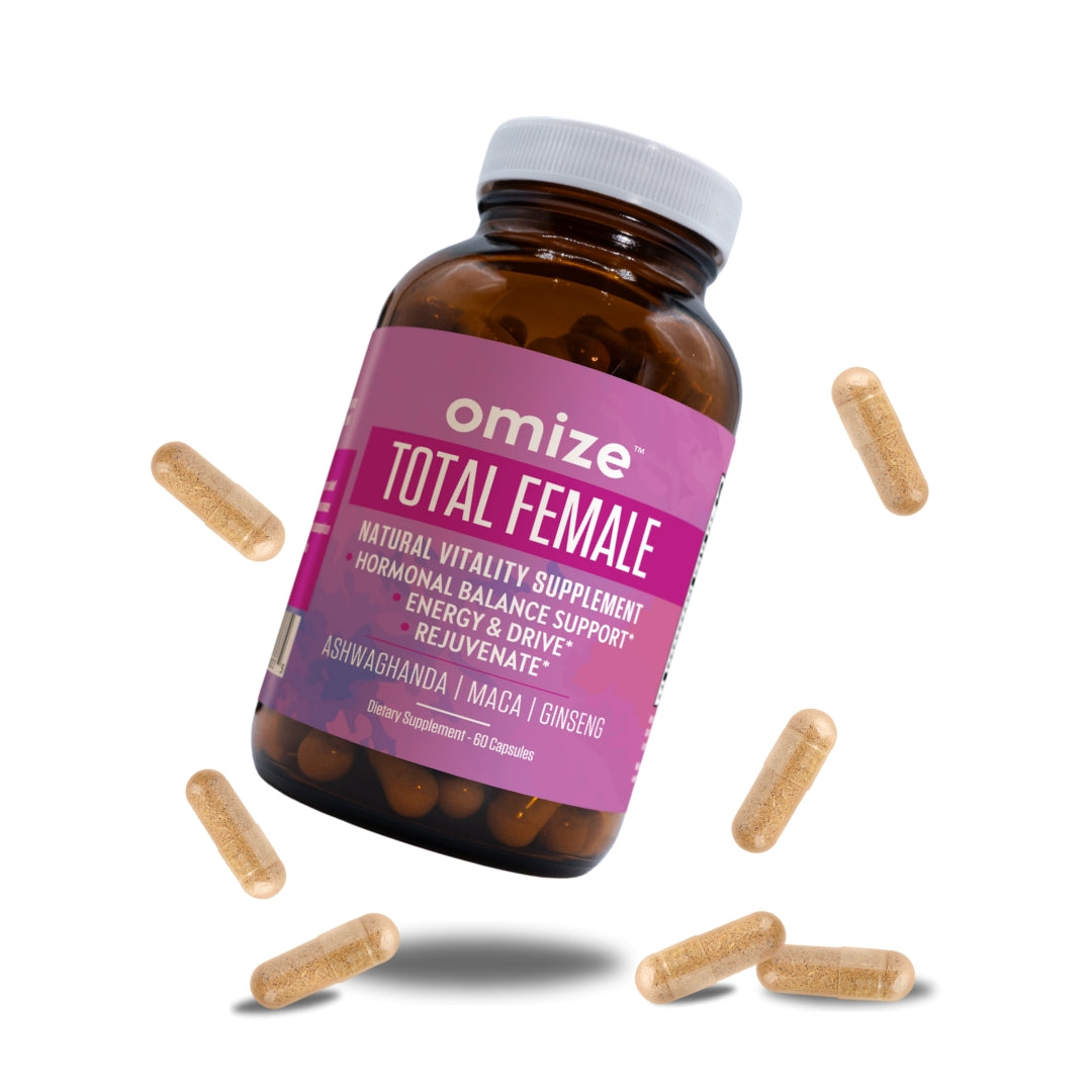 Packaging of Premium Feminine Balance Gummies with customer review images and text.