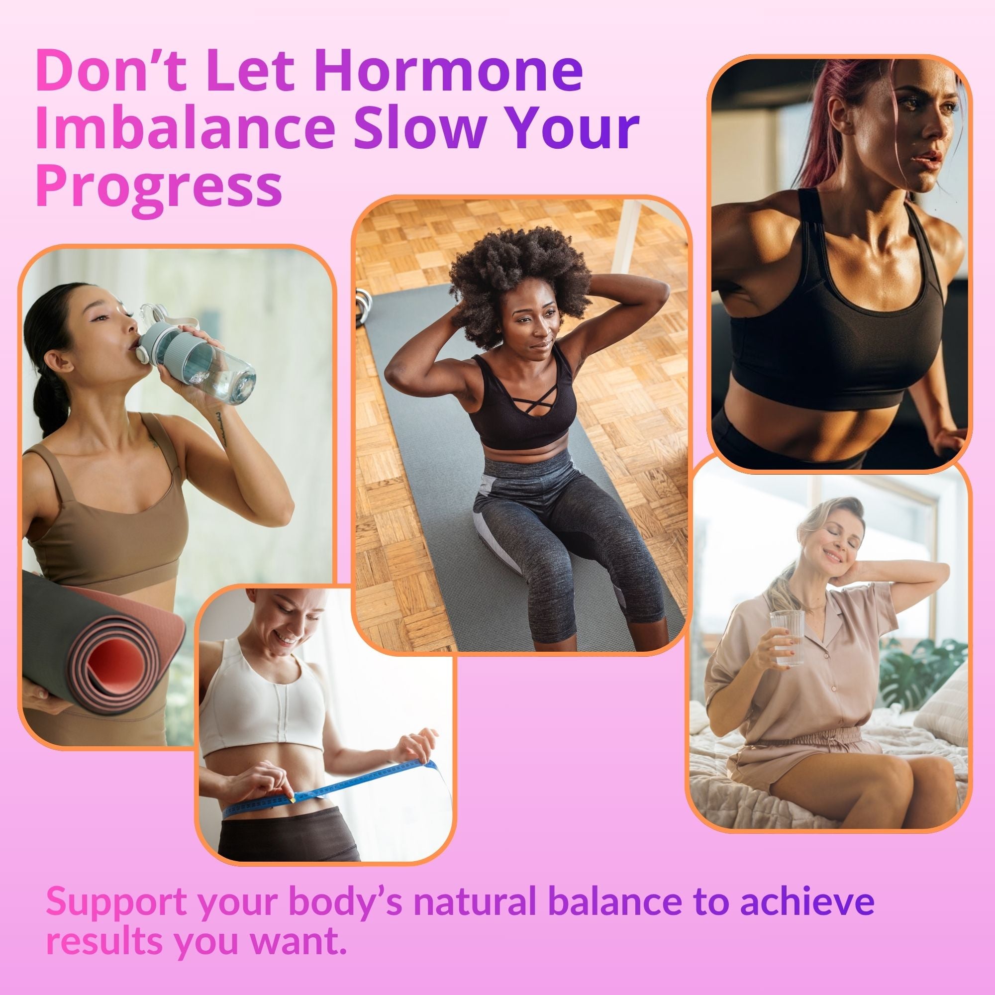 Packaging of Premium Feminine Balance Gummies with customer review images and text.
